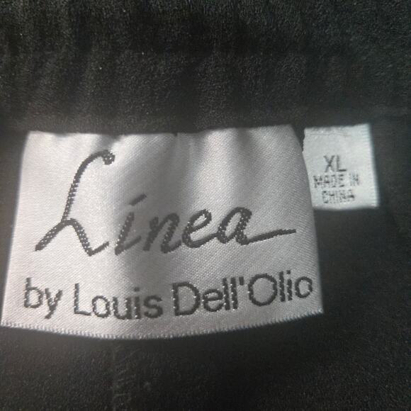 Linea by Louis Dell'Olio Crepe Gauze Pull-On Crop Pants Black Size XL - Picture 3 of 9